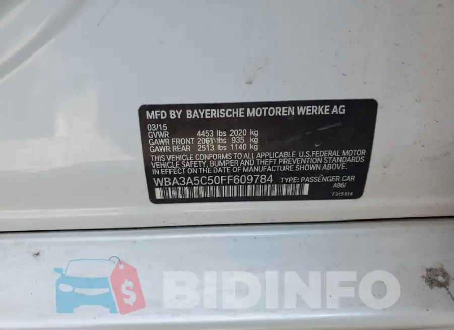 WBA3A5C50FF609784 Photo# 12