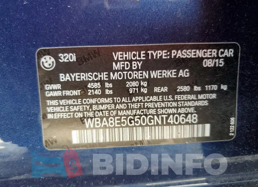 WBA8E5G50GNT40648 Photo# 12