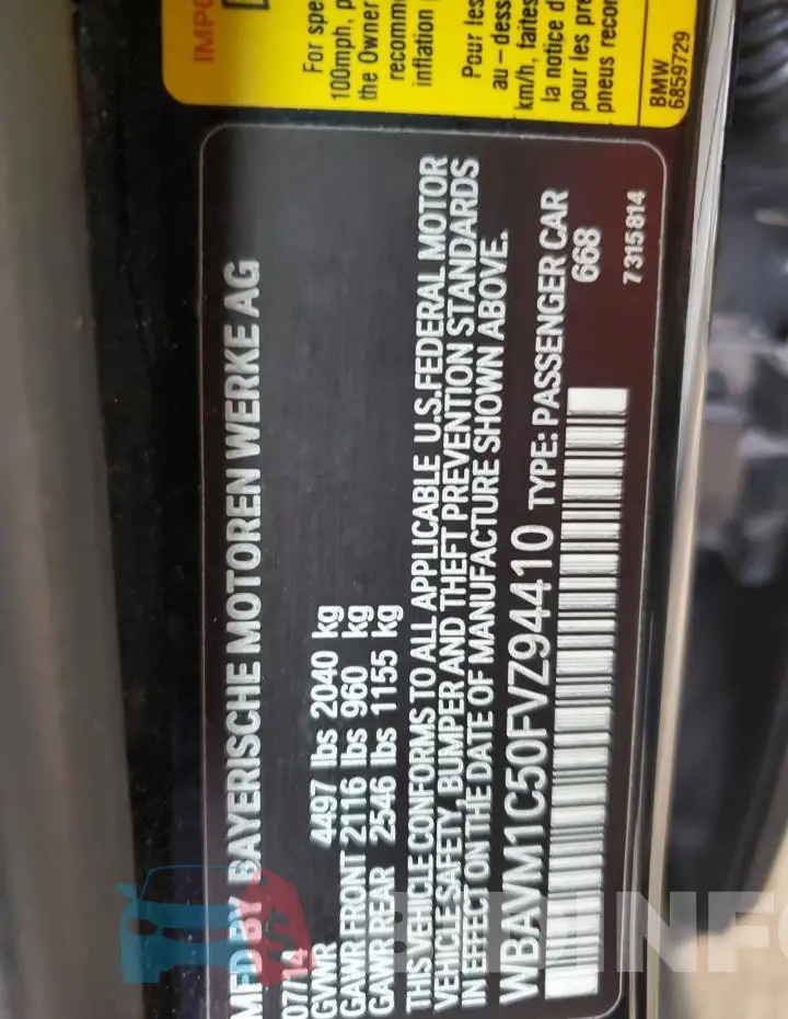 WBAVM1C50FVZ94410 Photo# 14