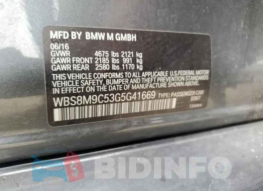 WBS8M9C53G5G41669 Photo# 12