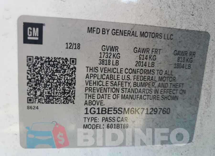1G1BE5SM6K7129760 Photo# 13