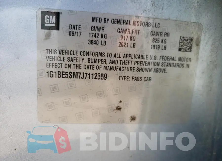 1G1BE5SM7J7112559 Photo# 12