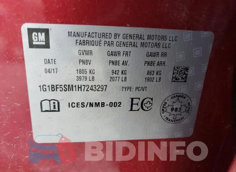 1G1BF5SM1H7243297 Photo# 12