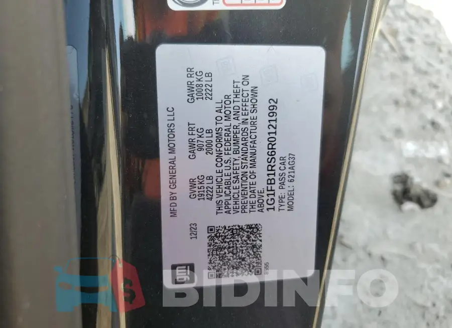 1G1FB1RS6R0121992 Photo# 13