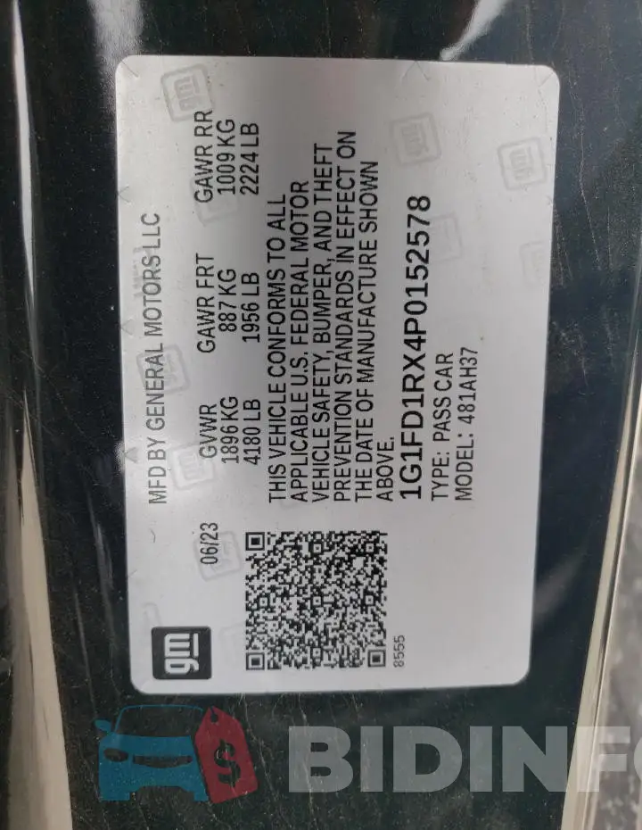 1G1FD1RX4P0152578 Photo# 12