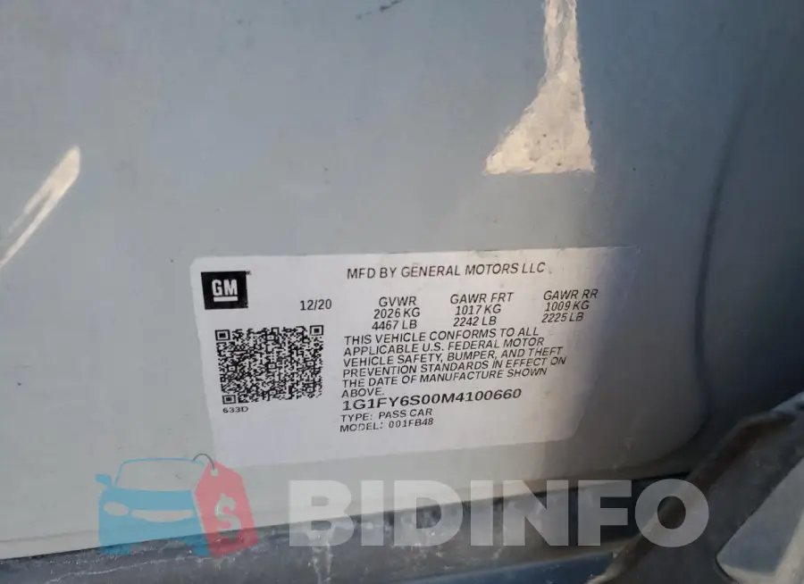 1G1FY6S00M4100660 Photo# 13