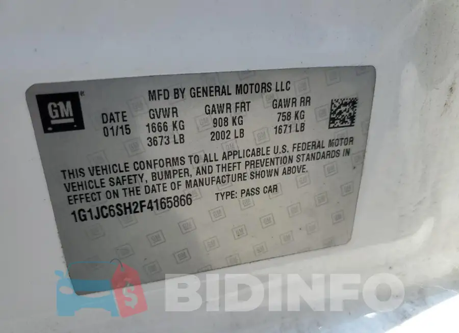 1G1JC6SH2F4165866 Photo# 12