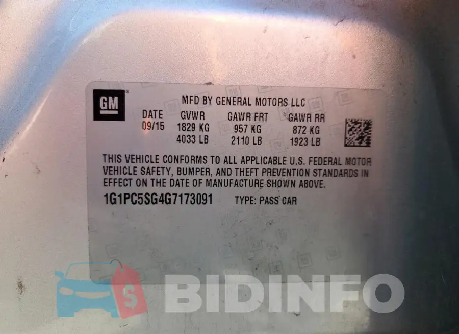 1G1PC5SG4G7173091 Photo# 13