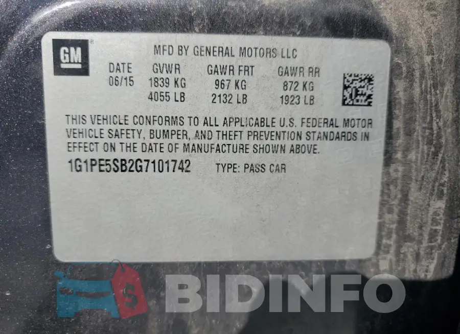 1G1PE5SB2G7101742 Photo# 12