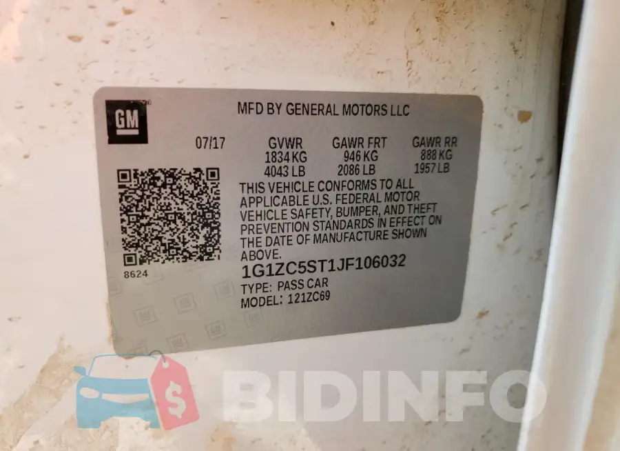 1G1ZC5ST1JF106032 Photo# 12
