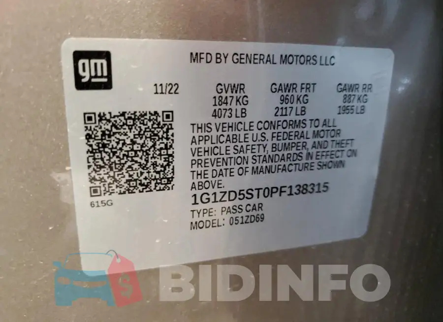 1G1ZD5ST0PF138315 Photo# 12
