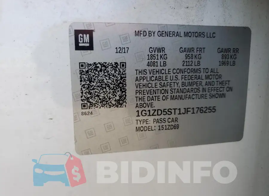 1G1ZD5ST1JF176255 Photo# 12