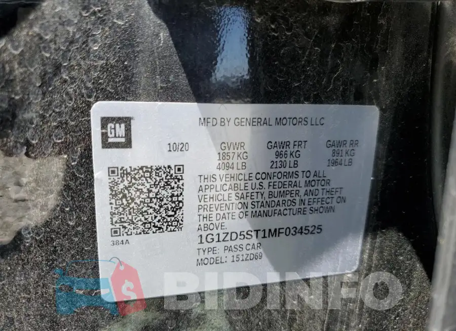 1G1ZD5ST1MF034525 Photo# 12