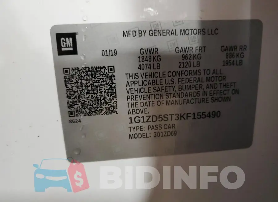 1G1ZD5ST3KF155490 Photo# 12