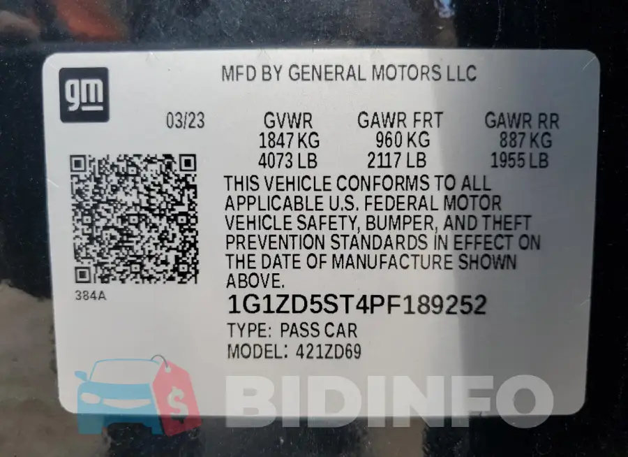 1G1ZD5ST4PF189252 Photo# 12