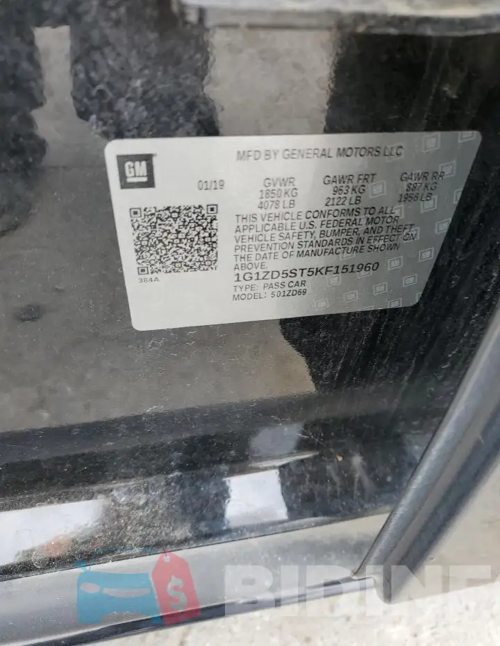 1G1ZD5ST5KF151960 Photo# 12