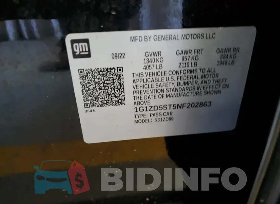 1G1ZD5ST5NF202863 Photo# 12