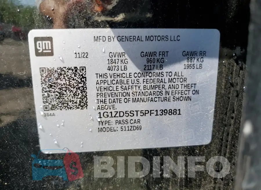 1G1ZD5ST5PF139881 Photo# 12