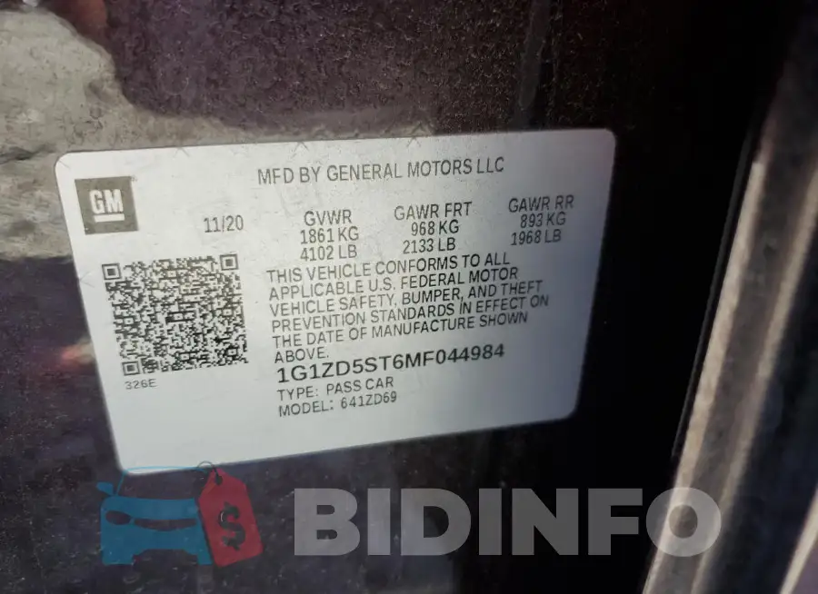 1G1ZD5ST6MF044984 Photo# 12
