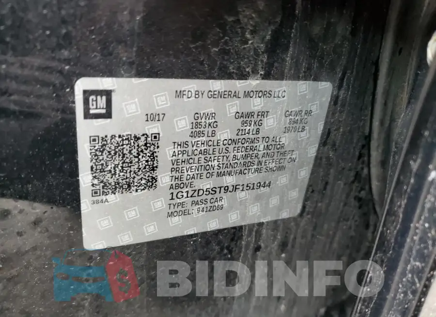 1G1ZD5ST9JF151944 Photo# 12