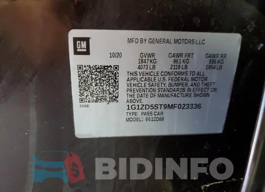 1G1ZD5ST9MF023336 Photo# 12