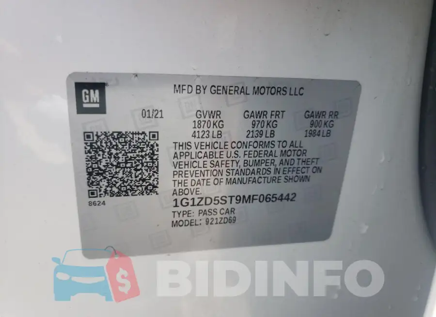 1G1ZD5ST9MF065442 Photo# 12