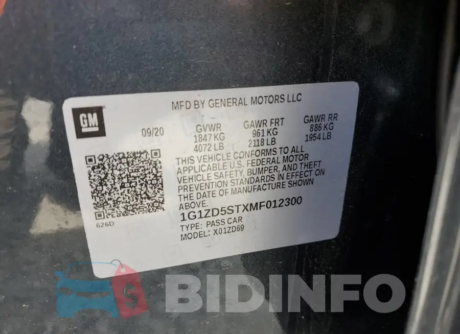 1G1ZD5STXMF012300 Photo# 12