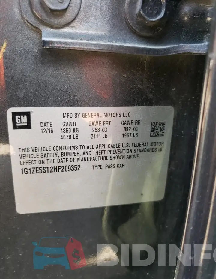 1G1ZE5ST2HF209352 Photo# 12