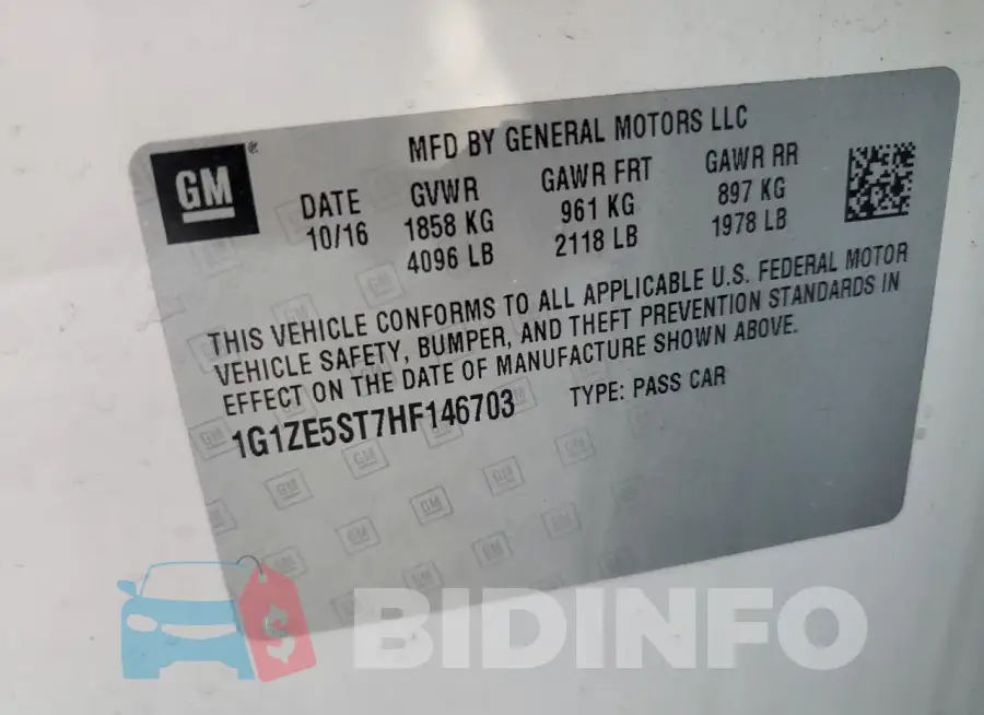 1G1ZE5ST7HF146703 Photo# 12