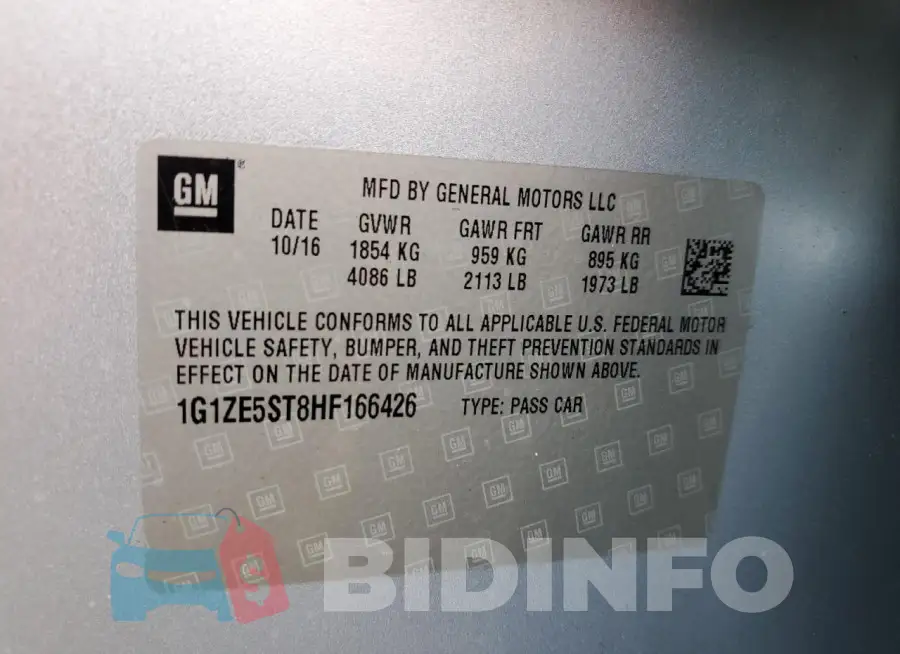 1G1ZE5ST8HF166426 Photo# 13