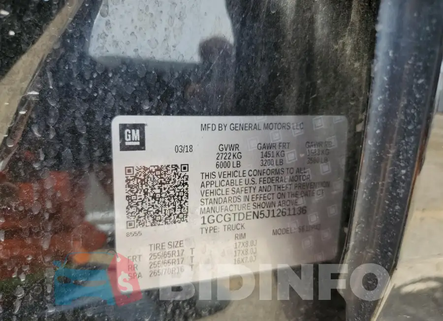 1GCGTDEN5J1261136 Photo# 12