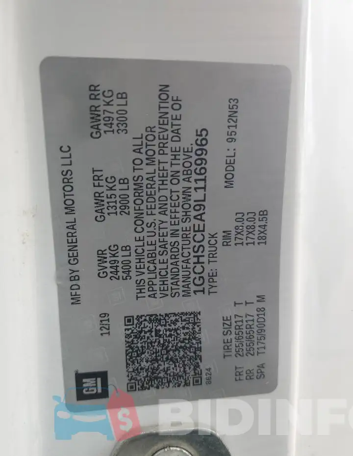 1GCHSCEA9L1169965 Photo# 12