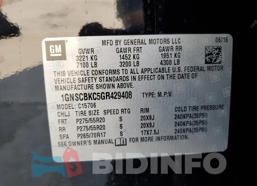 1GNSCBKC5GR429408 Photo# 14