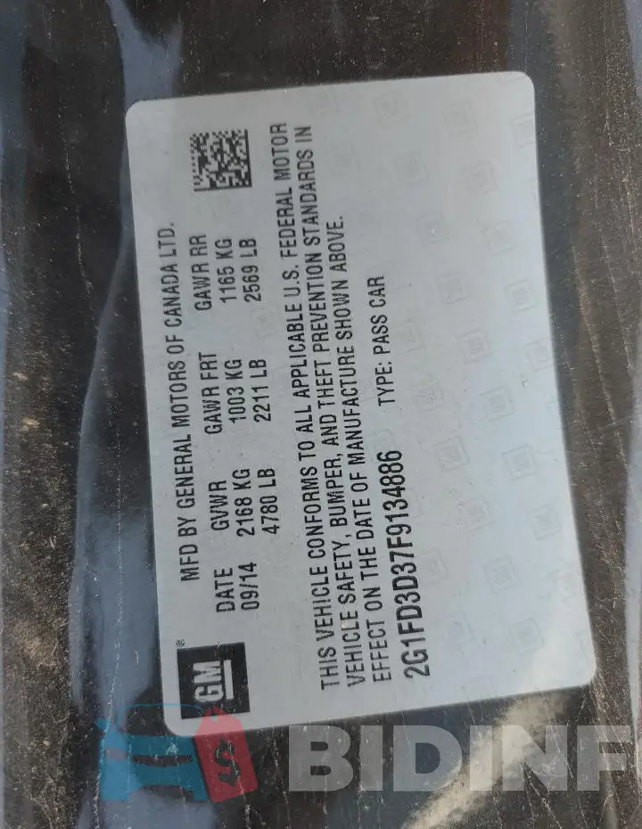 2G1FD3D37F9134886 Photo# 12