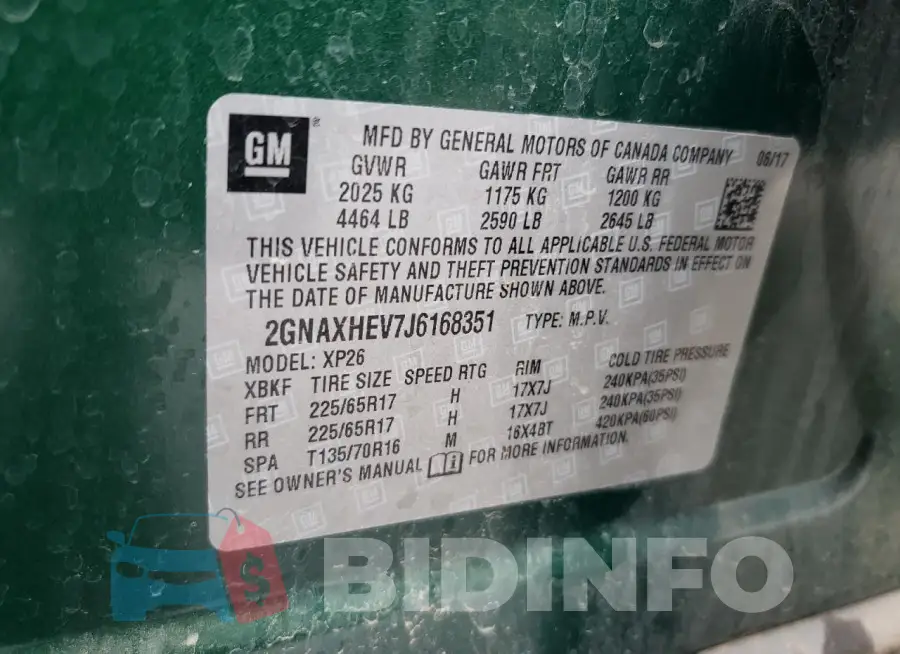 2GNAXHEV7J6168351 Photo# 13
