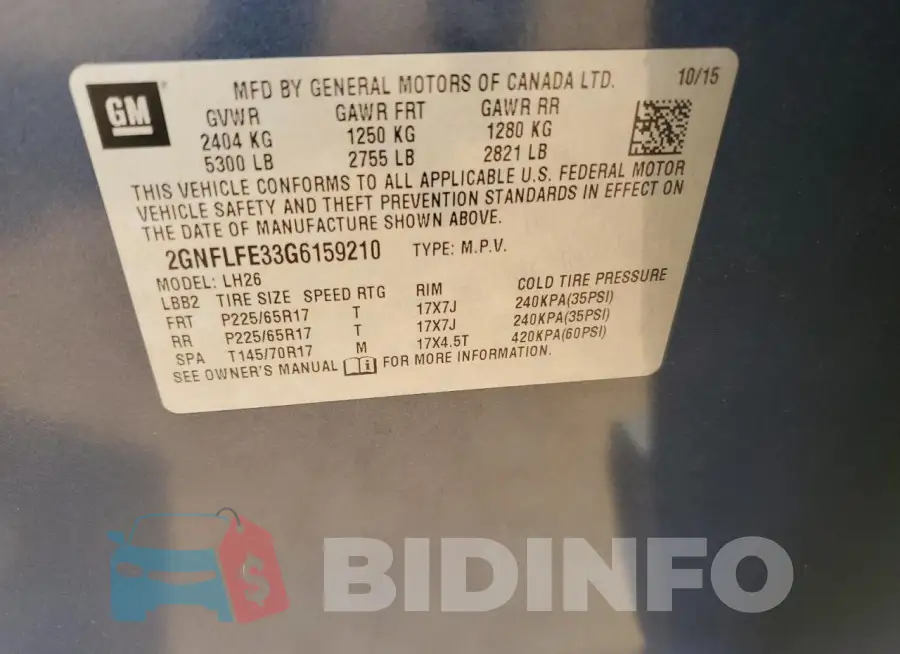 2GNFLFE33G6159210 Photo# 12