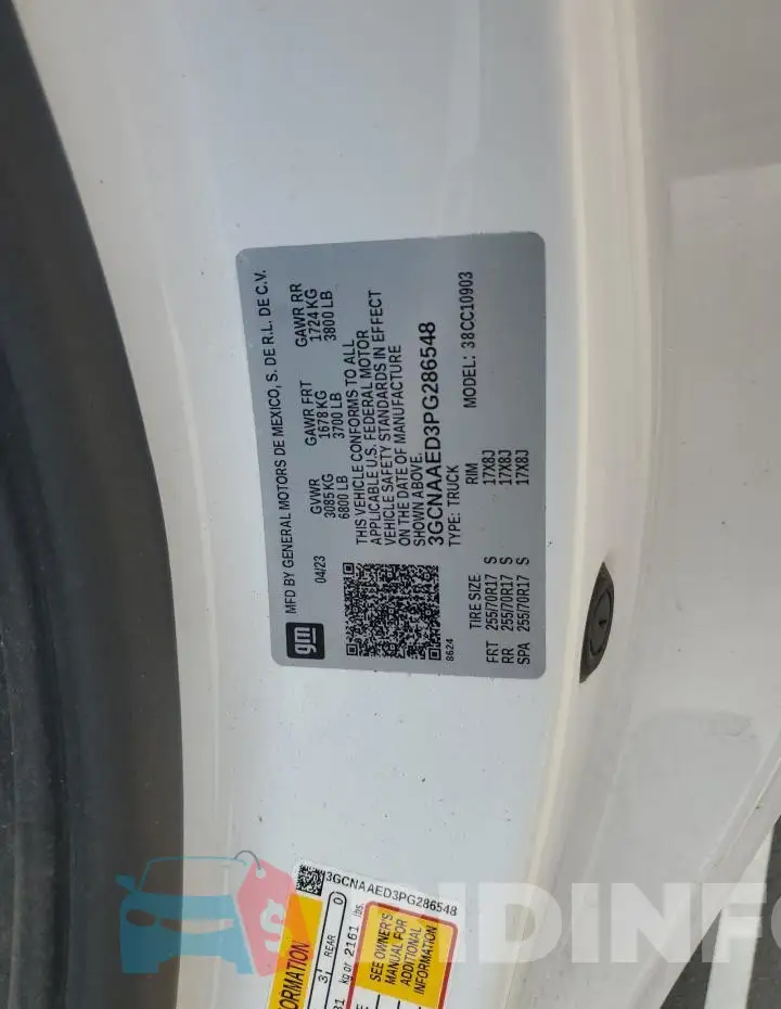 3GCNAAED3PG286548 Photo# 12