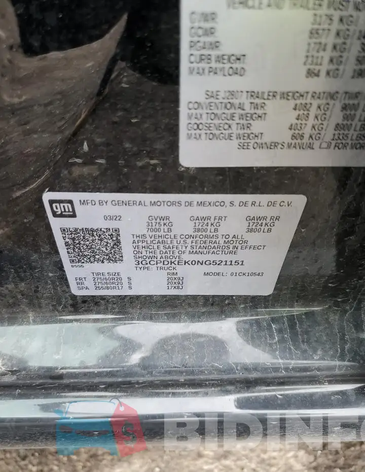 3GCPDKEK0NG521151 Photo# 12
