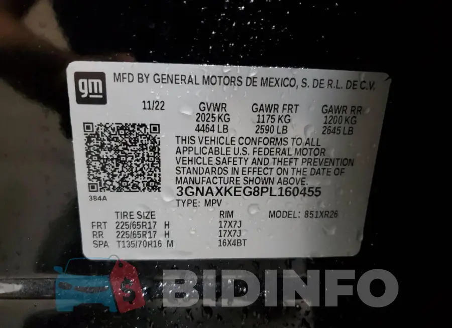 3GNAXKEG8PL160455 Photo# 12