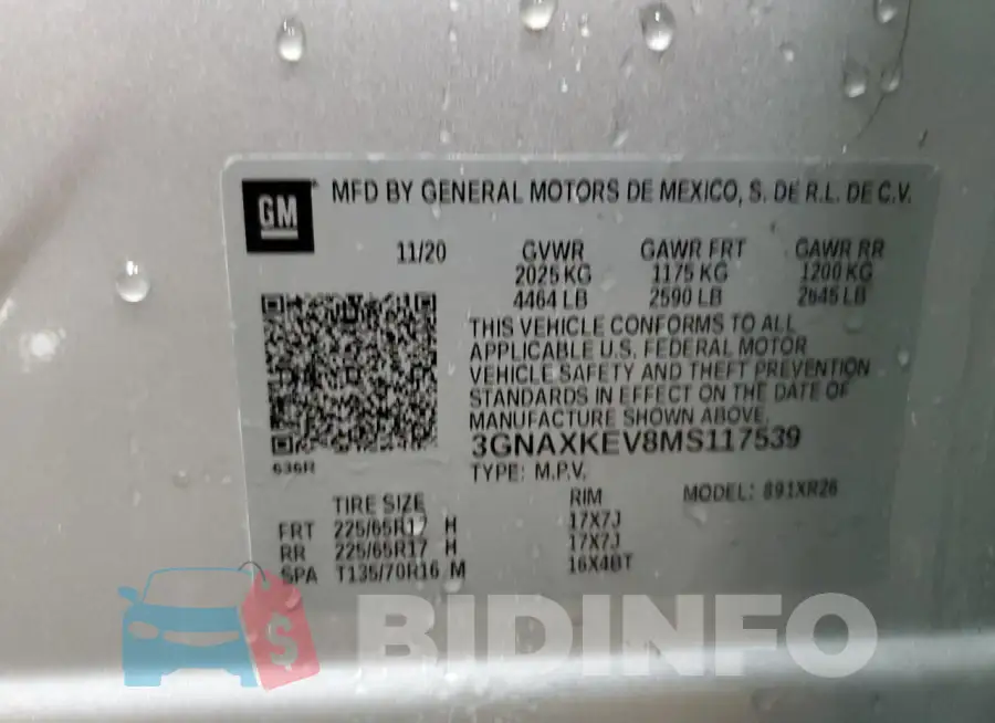 3GNAXKEV8MS117539 Photo# 13