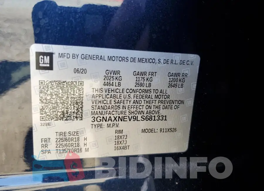 3GNAXNEV9LS681331 Photo# 13