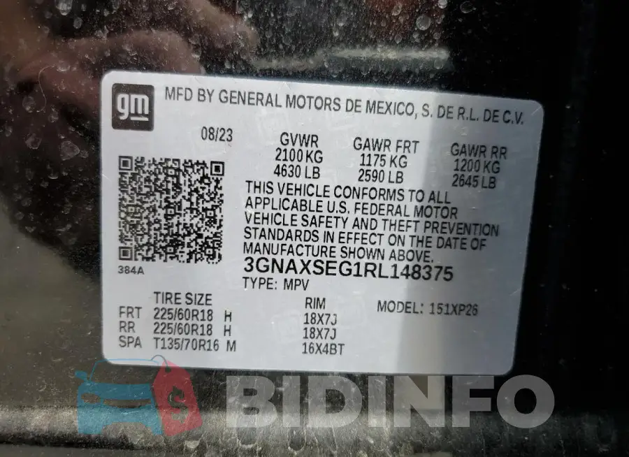 3GNAXSEG1RL148375 Photo# 13