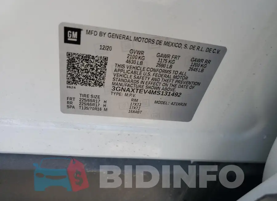 3GNAXTEV4MS131492 Photo# 13