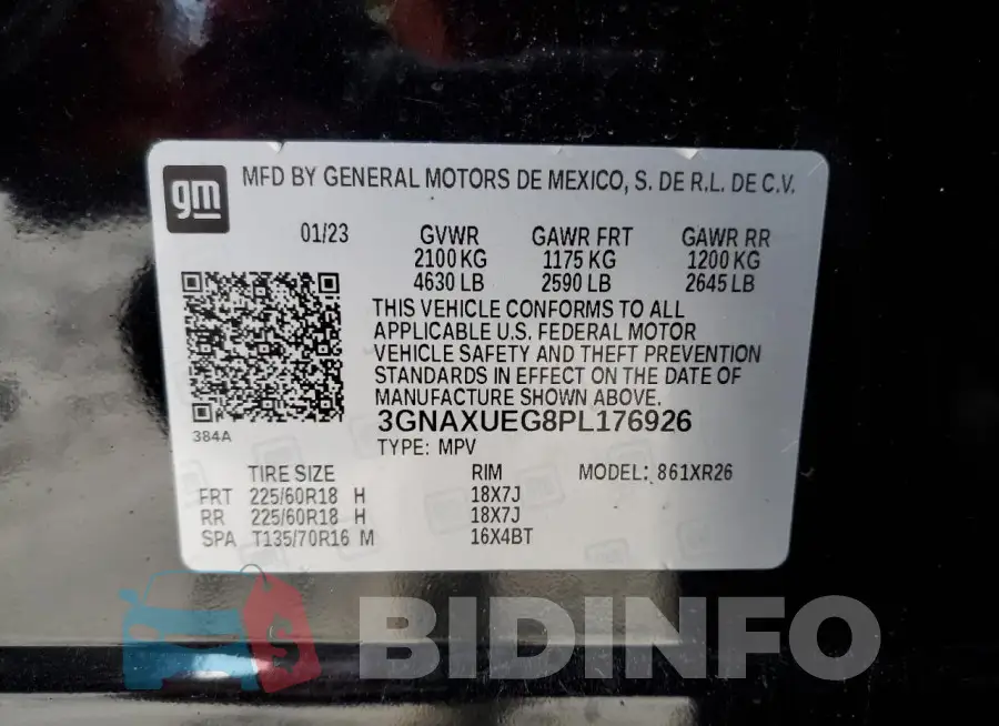 3GNAXUEG8PL176926 Photo# 13