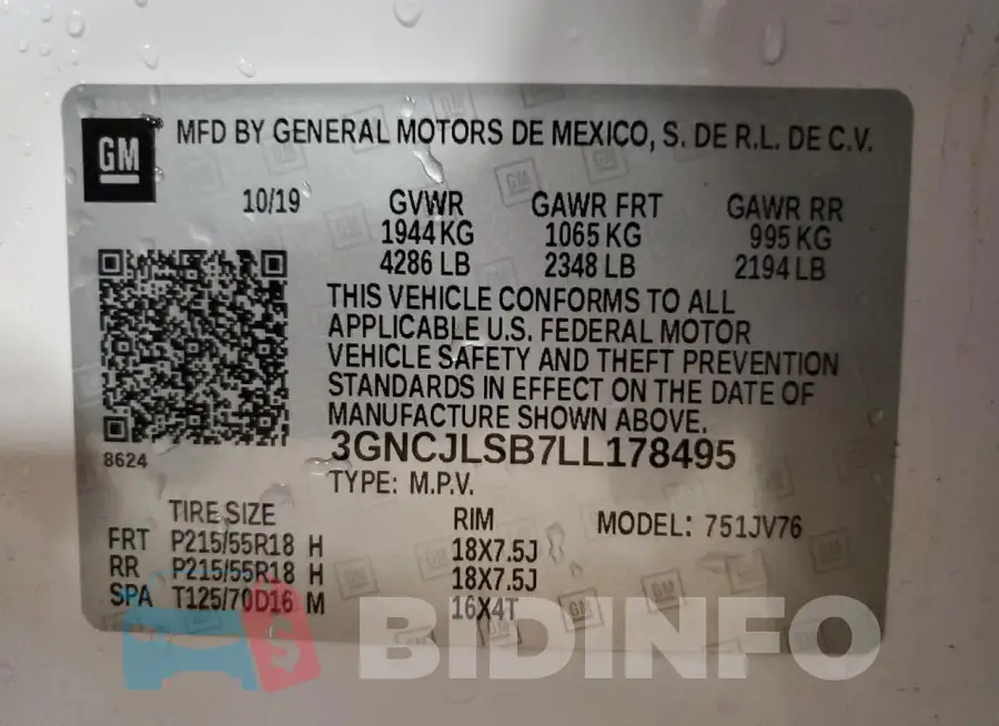 3GNCJLSB7LL178495 Photo# 14