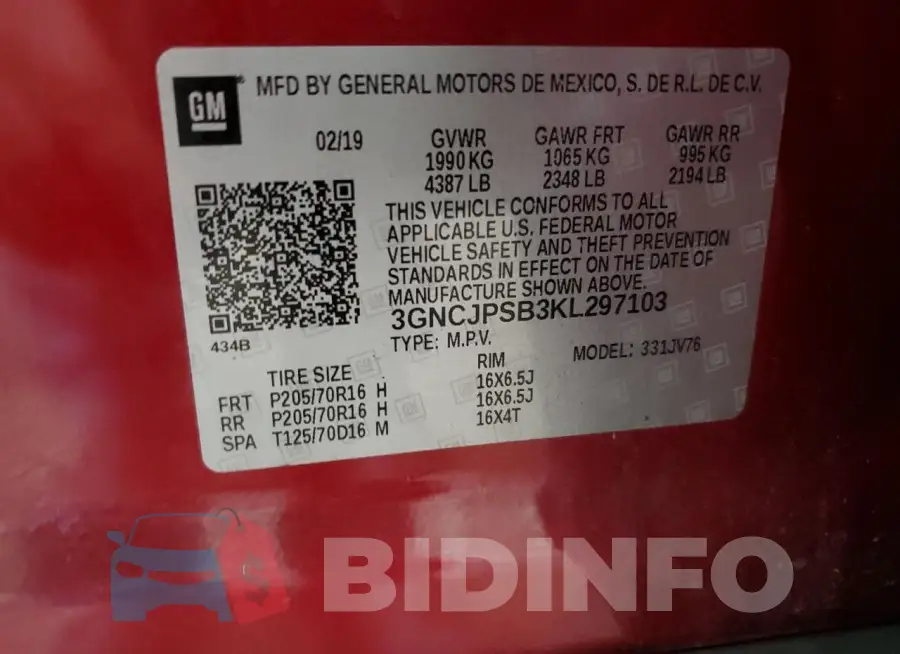 3GNCJPSB3KL297103 Photo# 13
