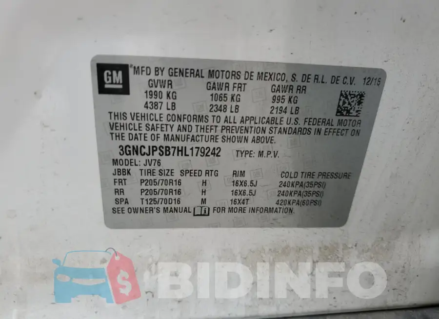 3GNCJPSB7HL179242 Photo# 13