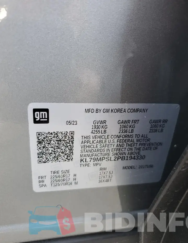 KL79MPSL2PB194330 Photo# 14