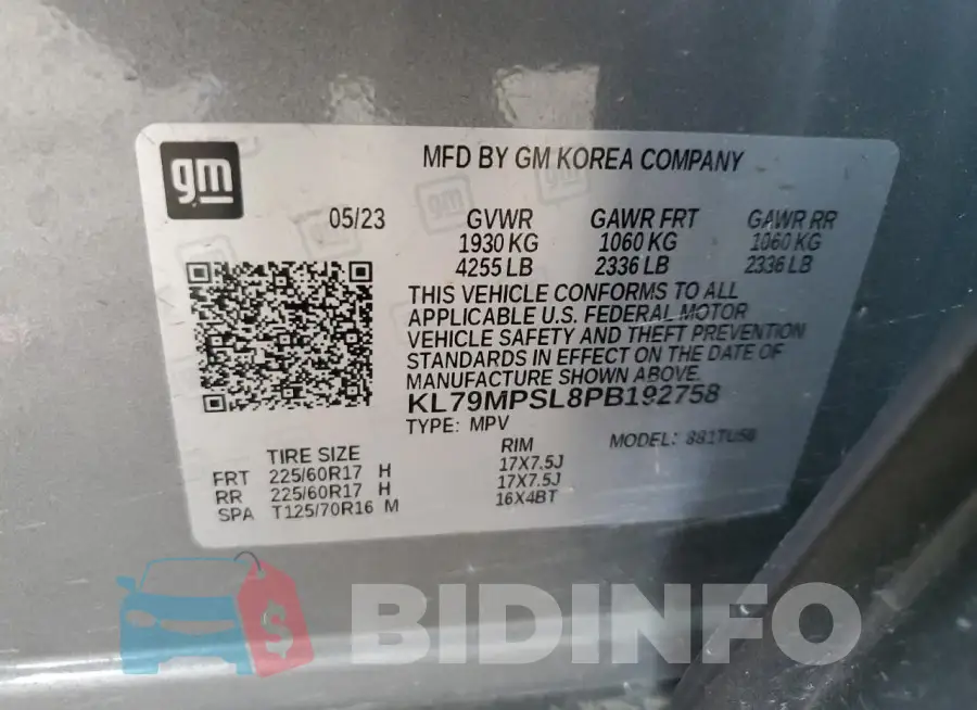KL79MPSL8PB192758 Photo# 12