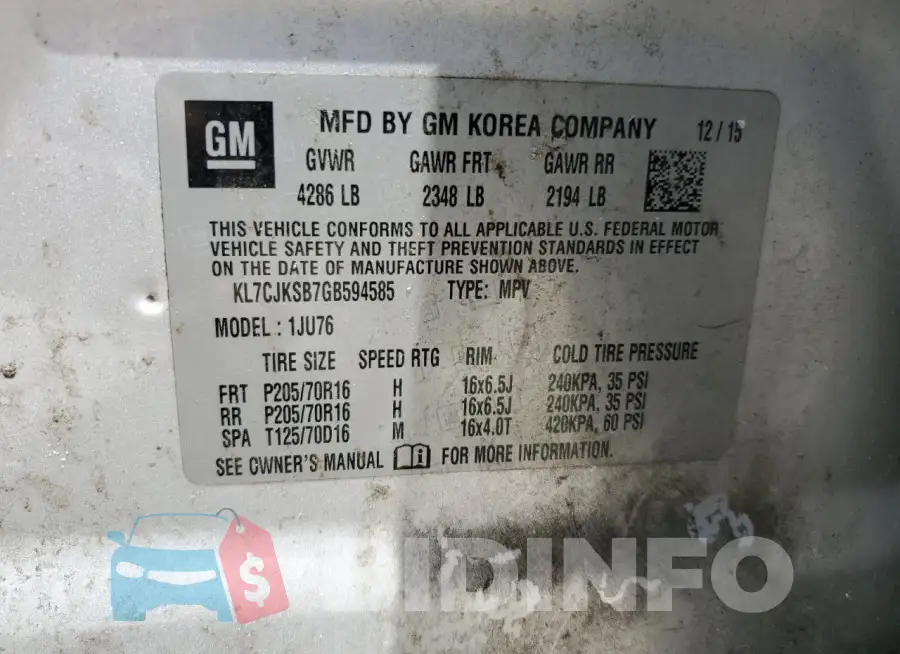 KL7CJKSB7GB594585 Photo# 13
